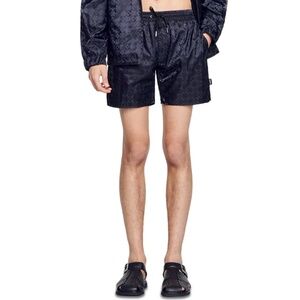 Square Cross Jacquard 5" Swim Trunks